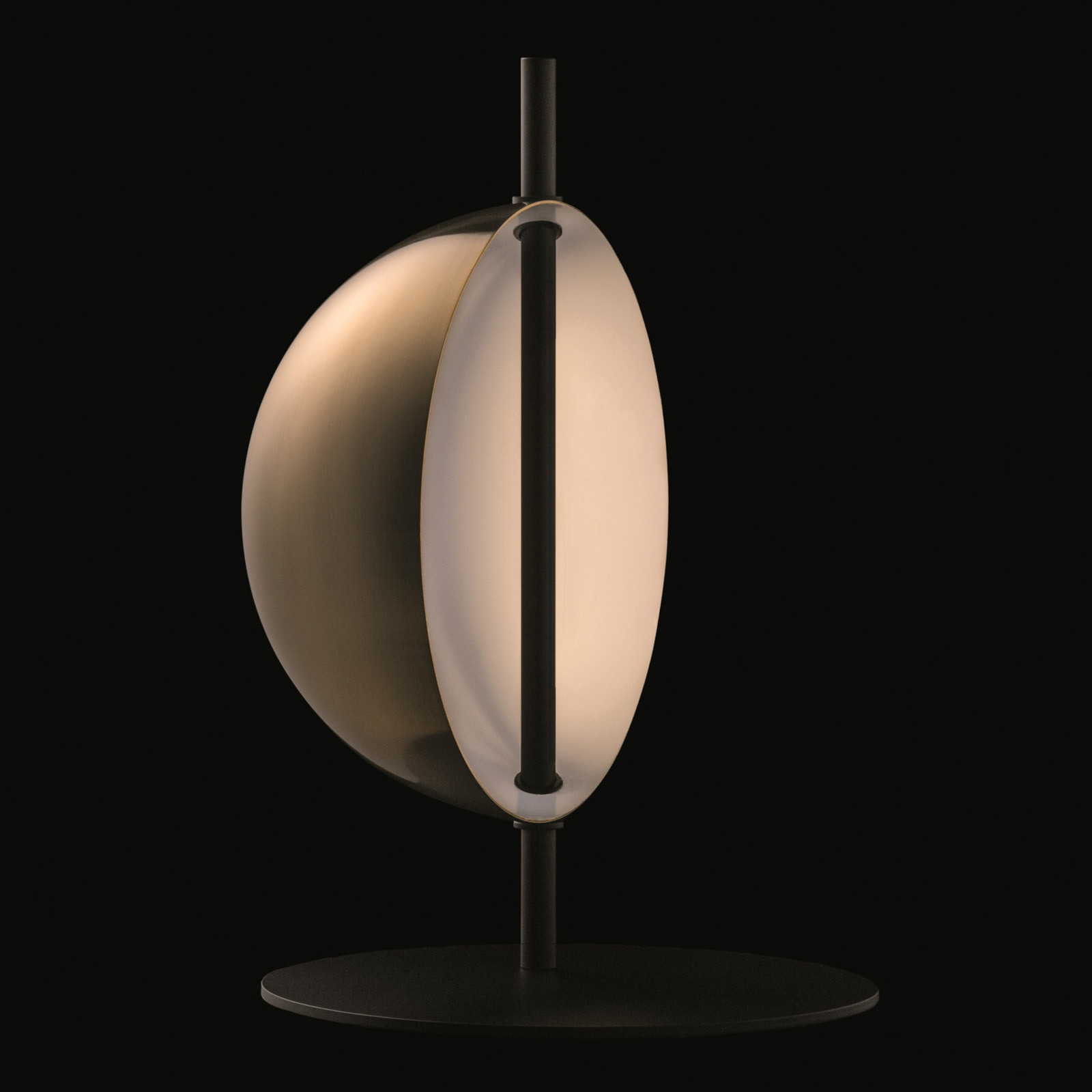 Oluce Superluna 297 LED lampă de masă alamă - Camera de zi / sufragerie - Design - alamă negru - Metal