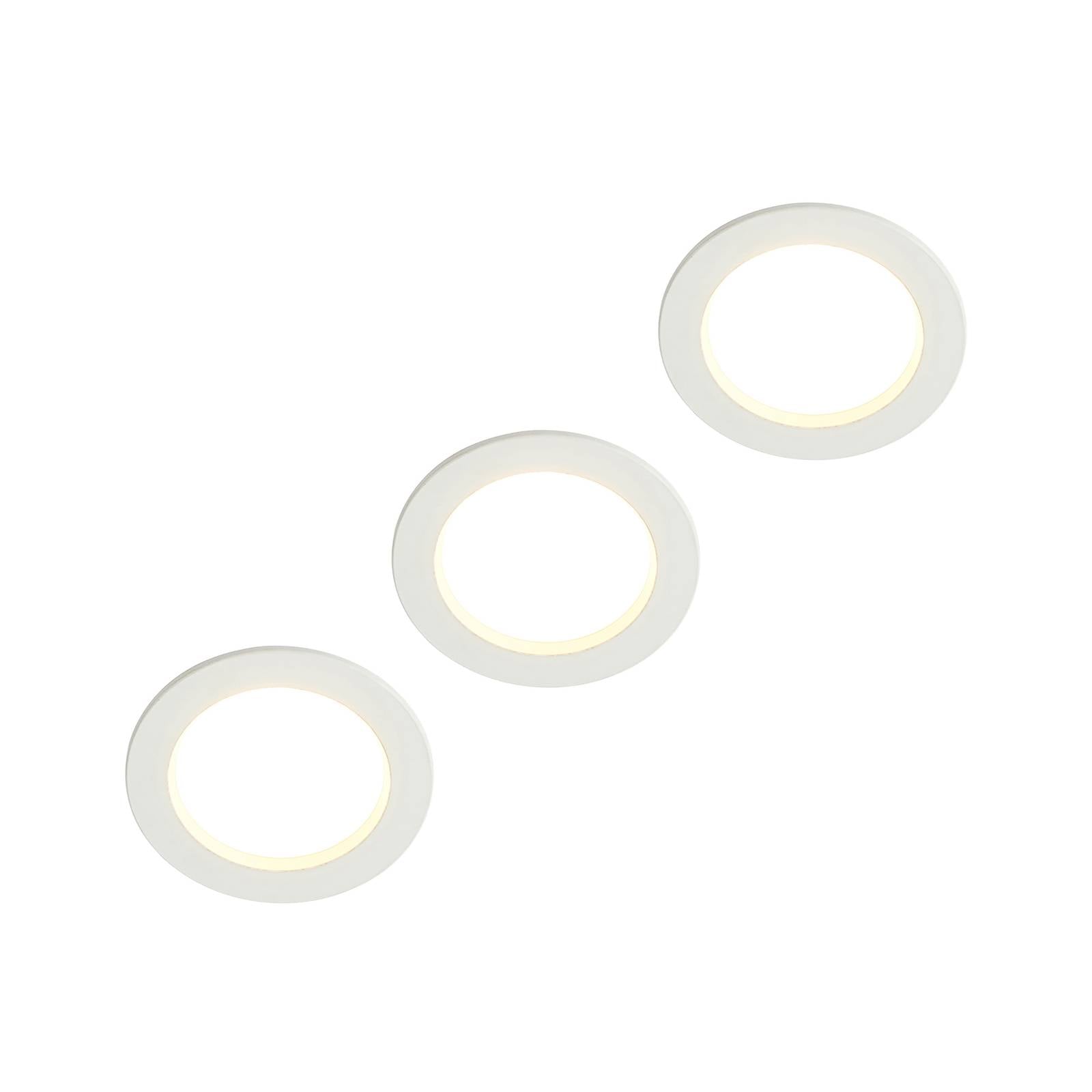 Arcchio LED-Einbauleuchte Milaine, weiß, dimmbar, 3er-Set