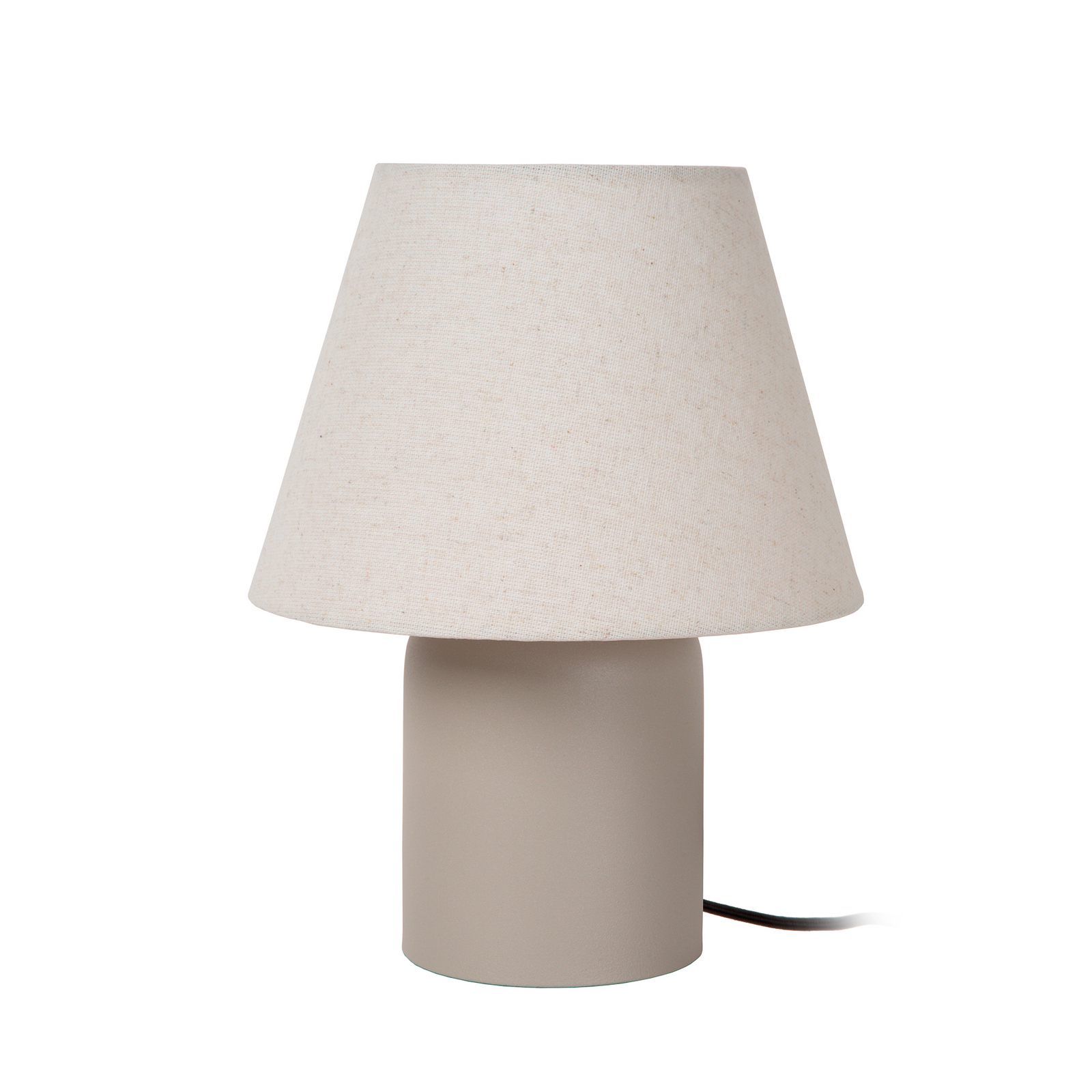 lampe de table Macia, beige/couleur naturelle Hauteur 27 cm Céramique/tissu