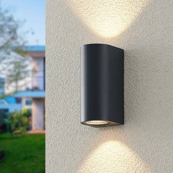 ELC Latika LED outdoor wall light, anthracite