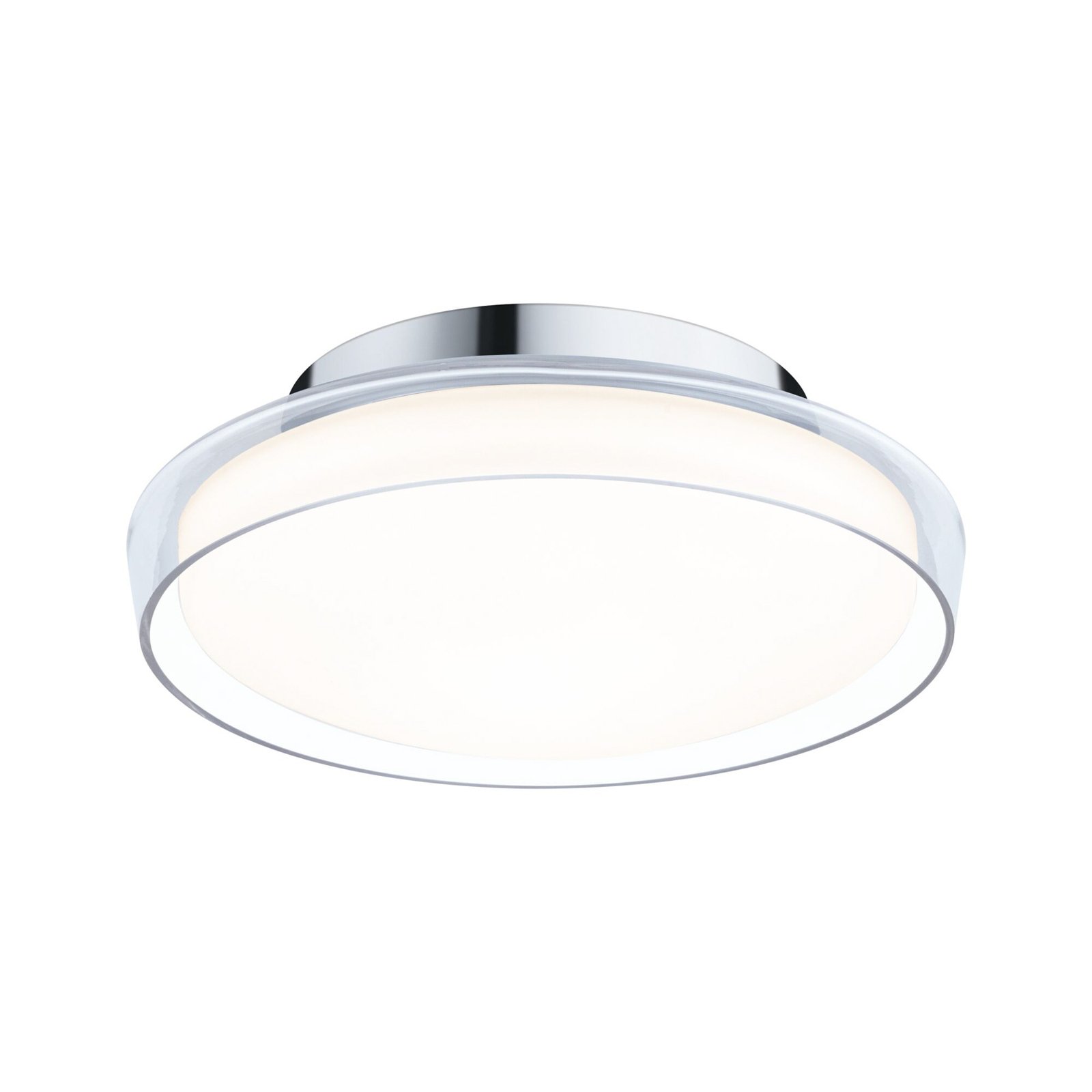 Luena LED Deckenlampe, IP44, chrom, Ø25cm - Paulmann