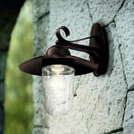 Aplique de pared exterior Milton I, marrón antiguo