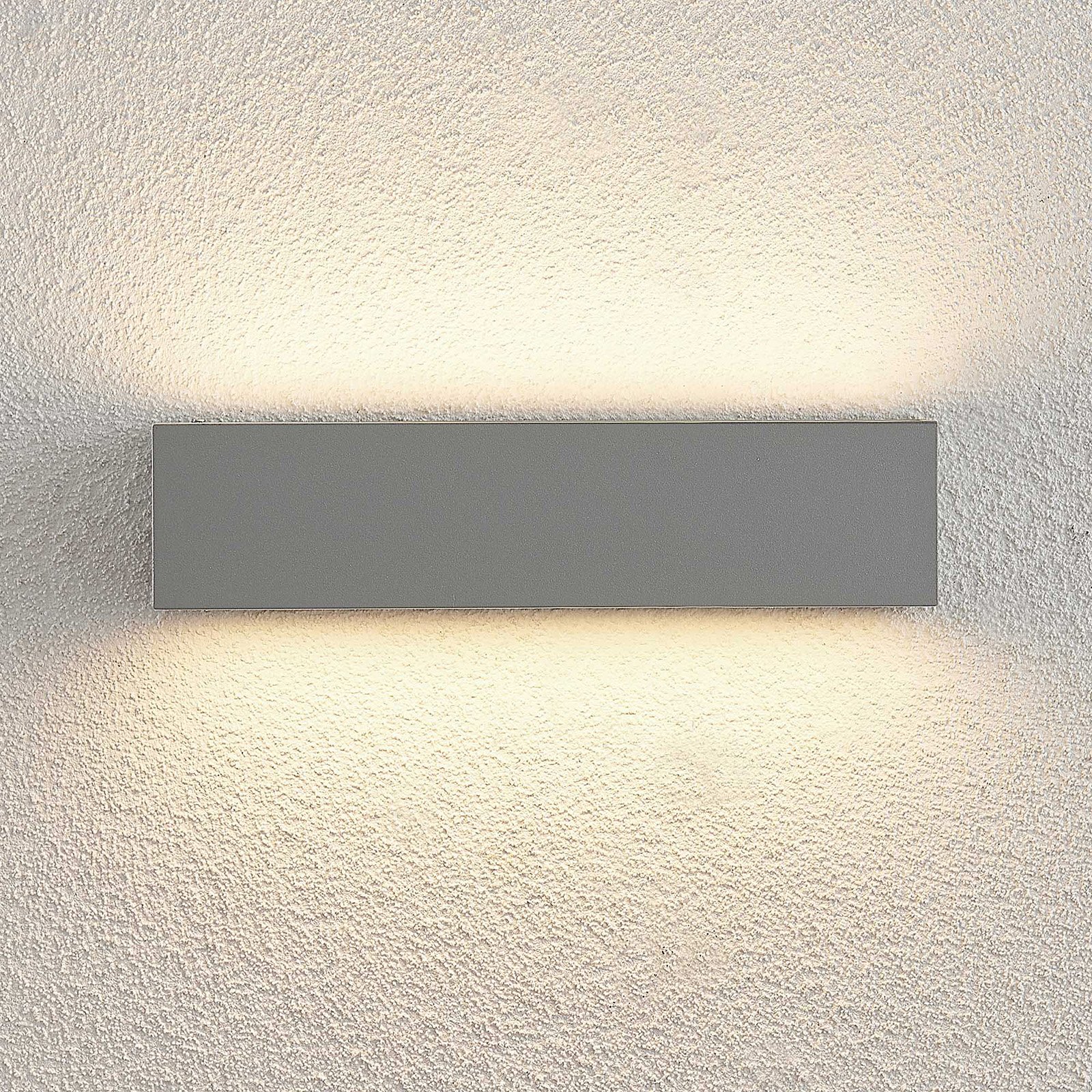 Lengo LED All'aperto Applique da Parete Up/Down L25 Argento - Lucande