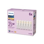 Philips LED-stiftpære G9 1,9W 220lm 2700K matt 6-pak