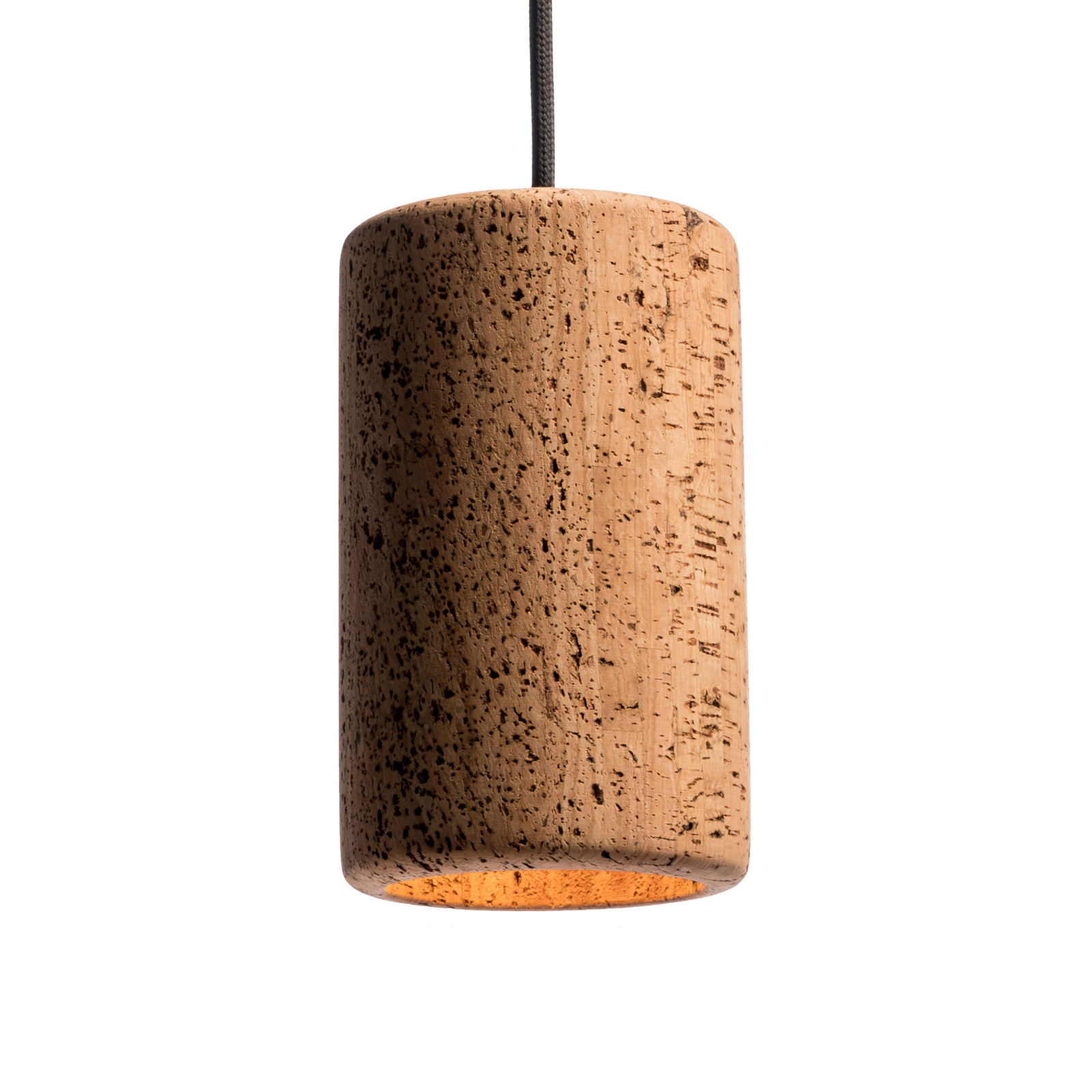 Porto S hanging light, made of cork, Ø 11 cm
