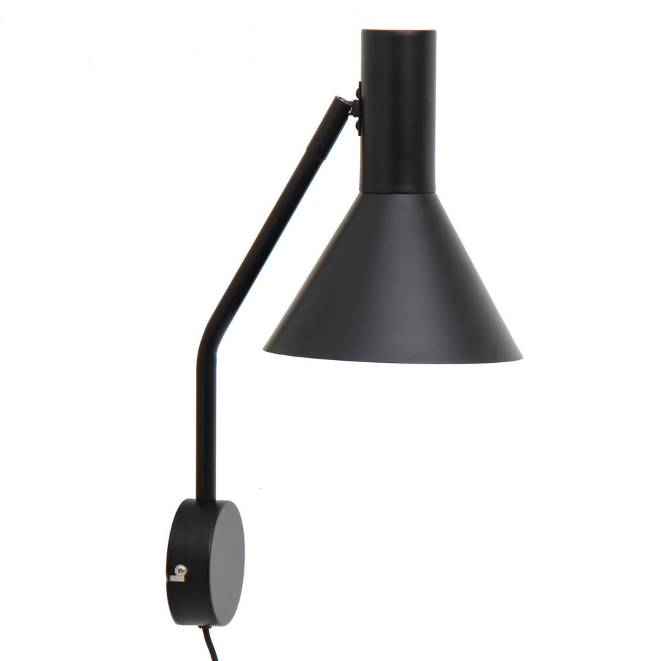 Frandsen Lyss vägglampa svart stickkontakt, svart från Frandsen
