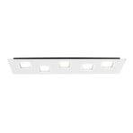 Long Quarter LED ceiling lamp in white