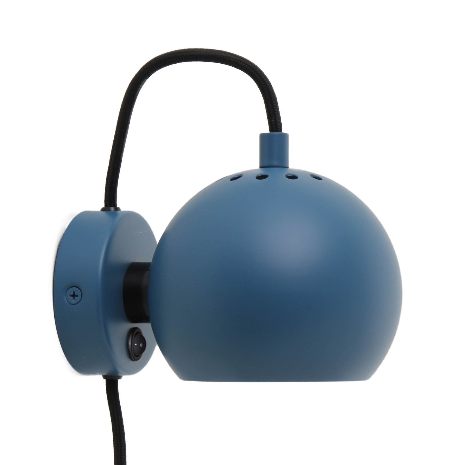 Ball Wall Lamp Matt Petroleum Blue - Frandsen