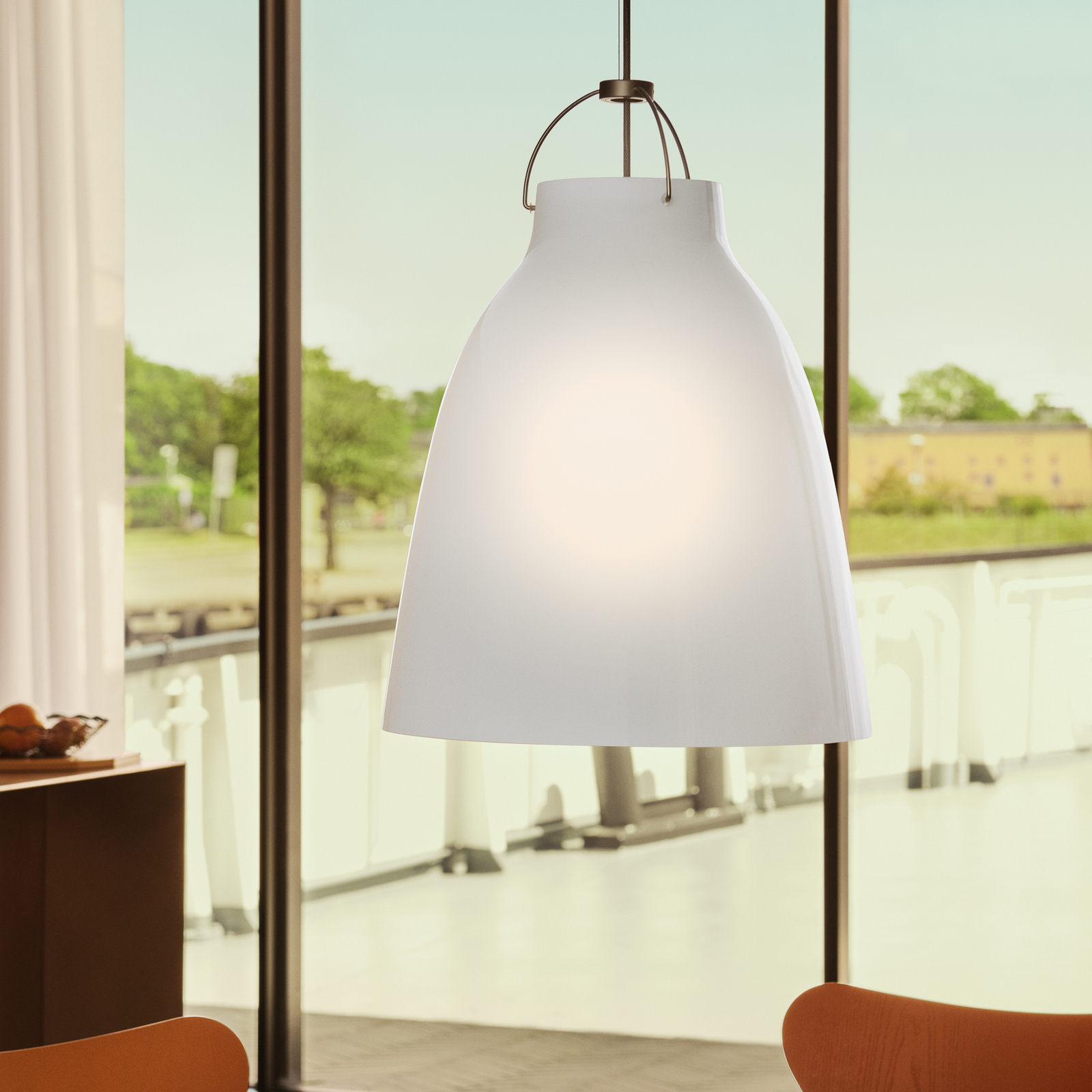 FRITZ HANSEN Caravaggio hanging light with opal glass