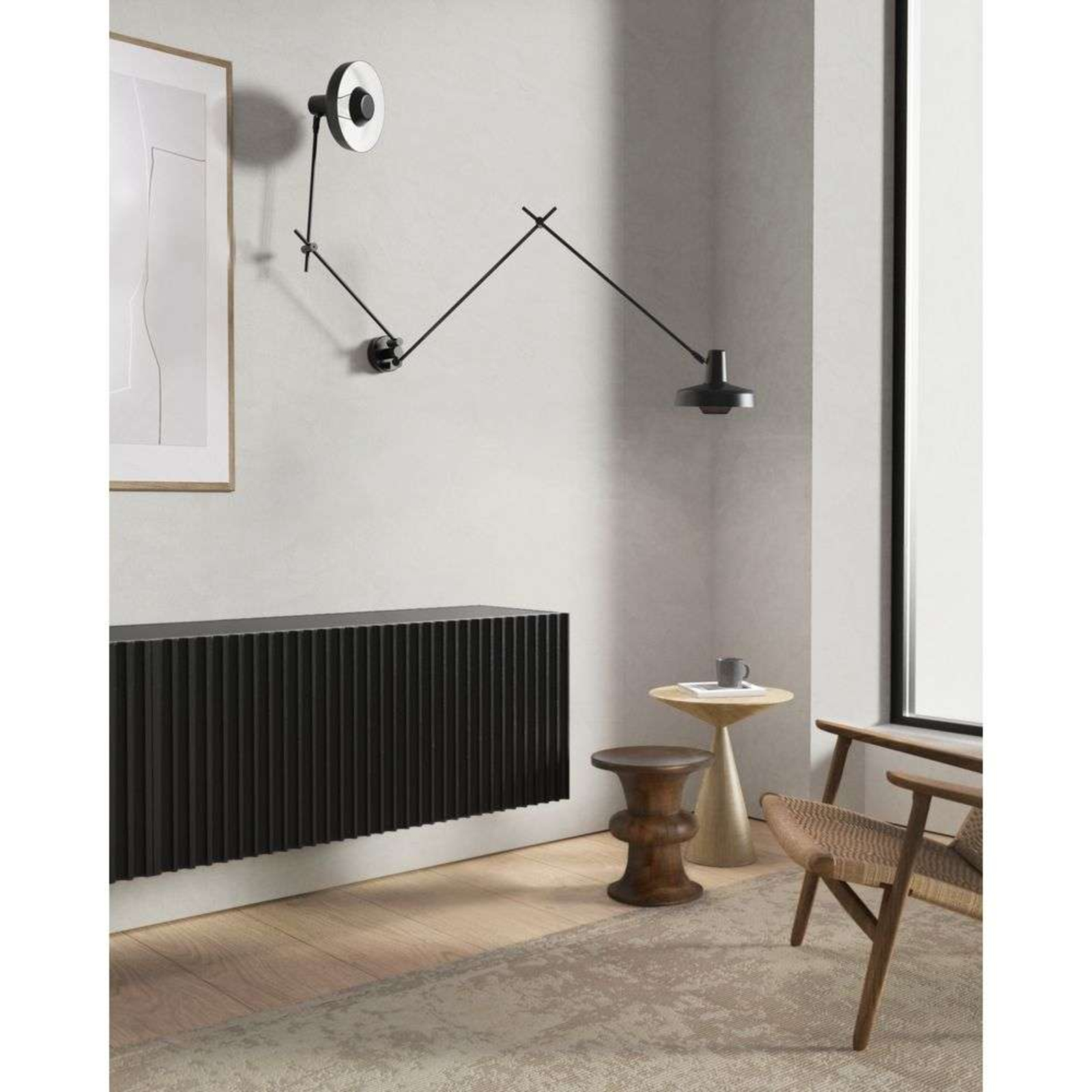 Arigato Wall Lamp Double Long Short Black - Grupa