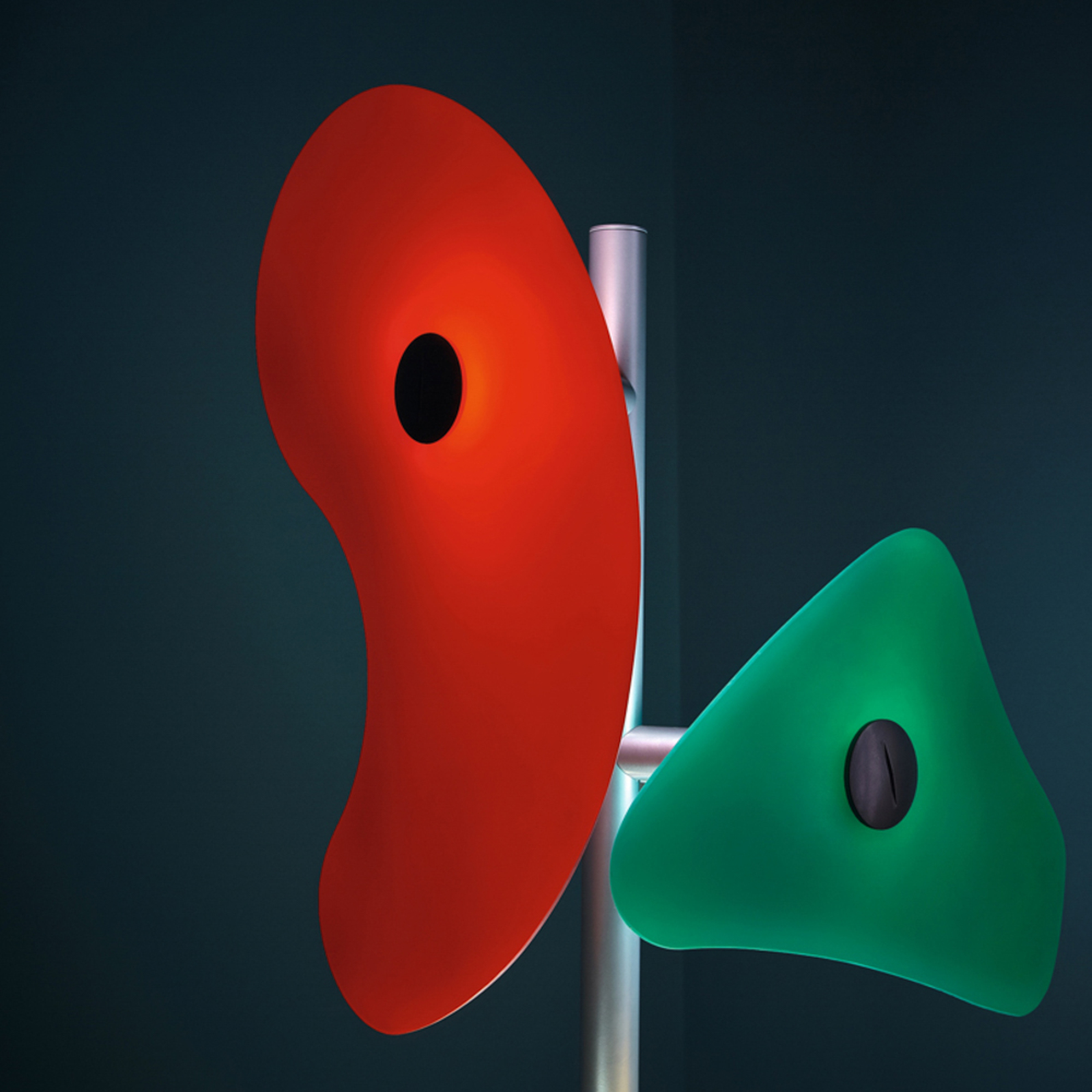 Φωτιστικό δαπέδου Foscarini Orbital με γυάλινα στοιχεία χρωματιστά