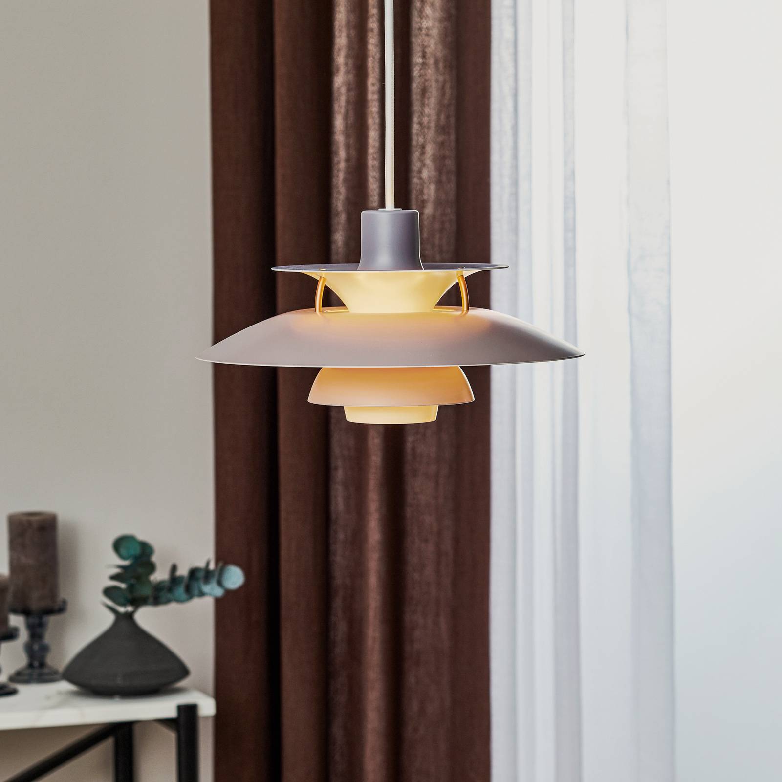 Louis Poulsen PH 5 Mini – lampa wisząca, szara