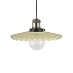 Globen Lighting Hängelampe COBBLER, creme/altmessing Ø 25 cm