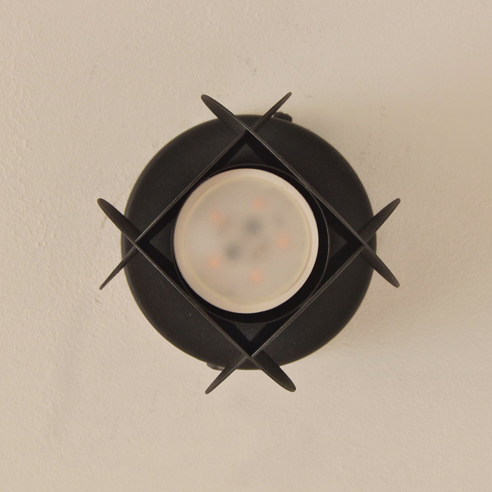 GAMBIT laevalgusti, must, Ø 10 cm, metall, GU10 LED