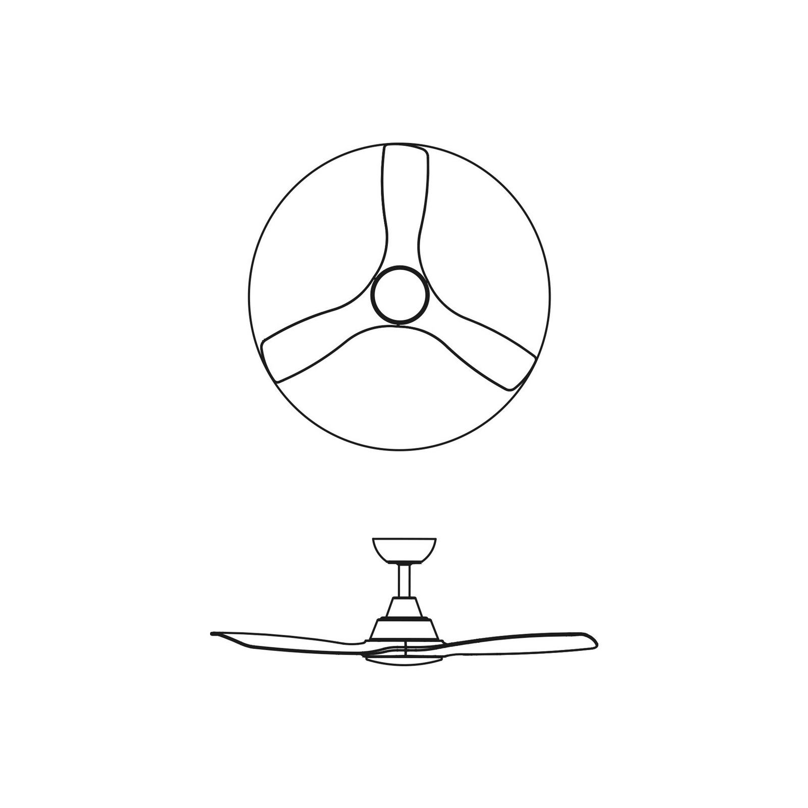 Philips LED-takvifte Fix Blade Ø 132 cm, hvit, stillegående