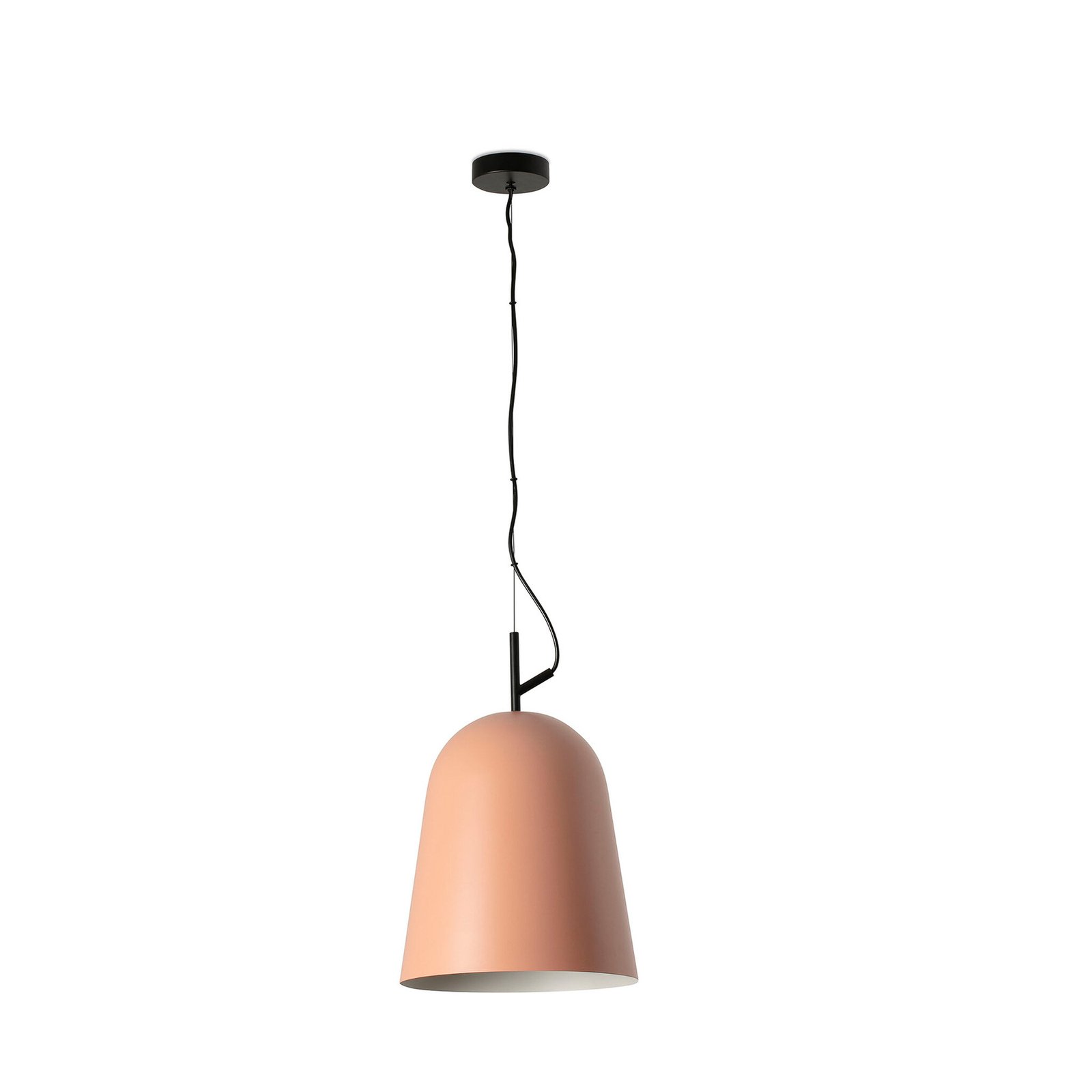 Závěsná lampa Studio, Ø 29 cm, růžová/černá, ocel