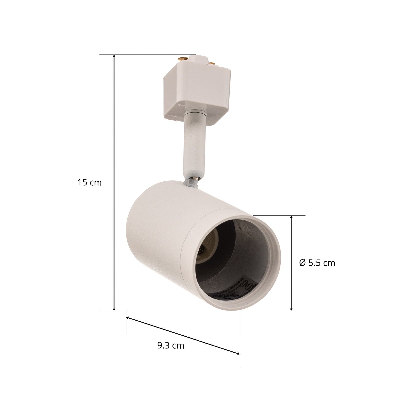 Prios Jorell Projecteur sur rail monophasé, blanc