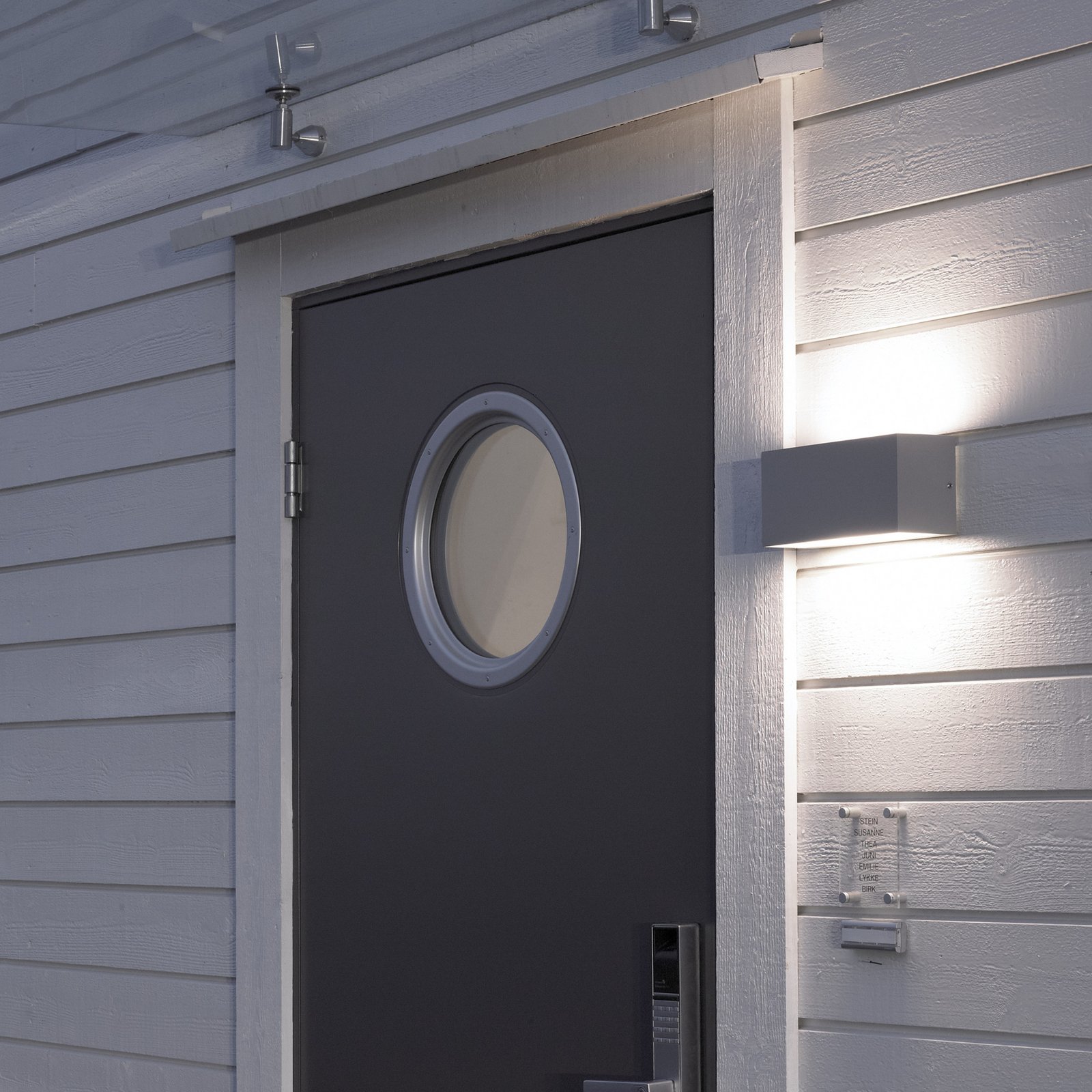 Asker Down LED Buiten Wandlamp L21,5 Verzinkt - Norlys