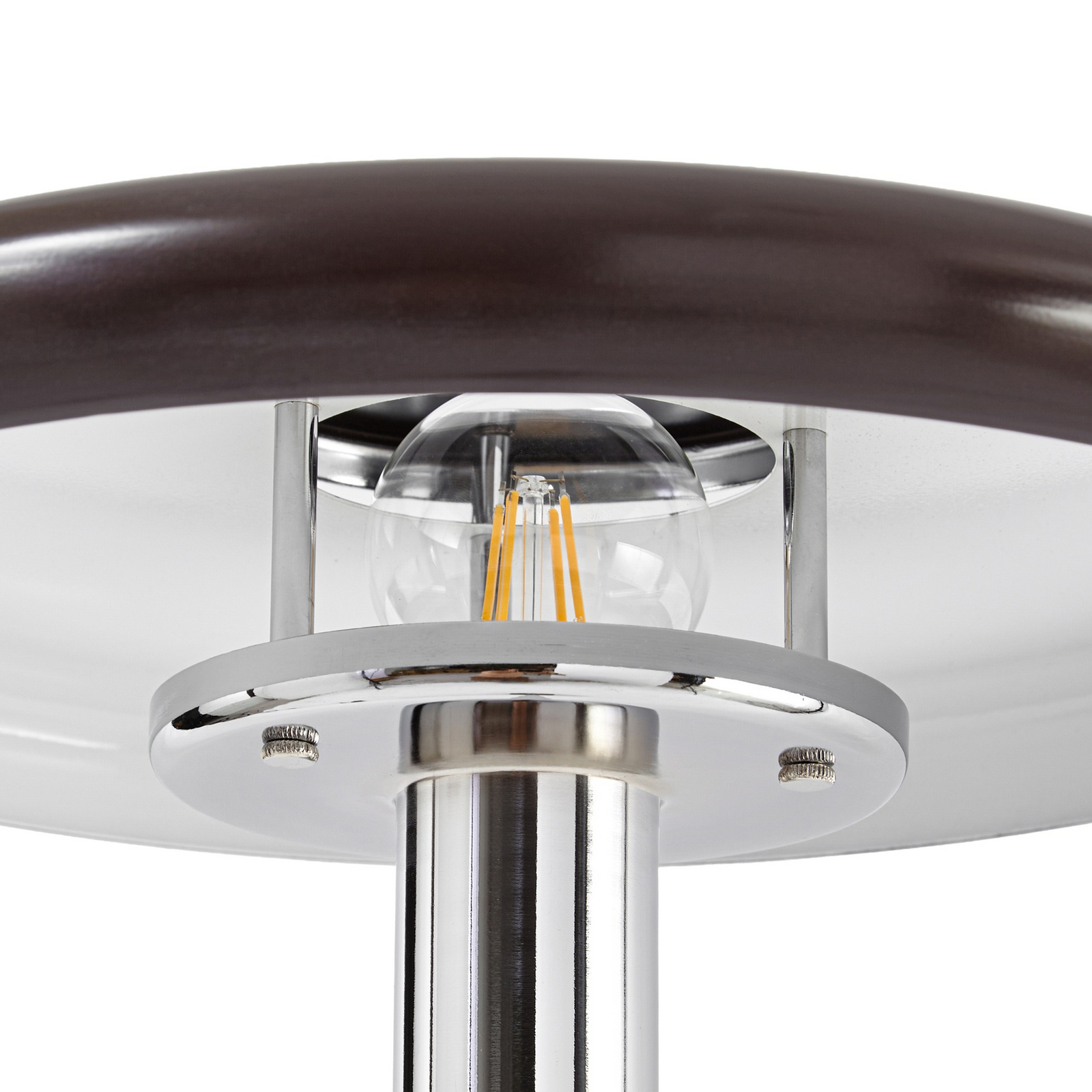 Lampa stojąca Lindby Branford, styl retro, brązowa, metal/marmur Lampa stojąca Lindby Branford, styl retro, brązowa, metal/marmur