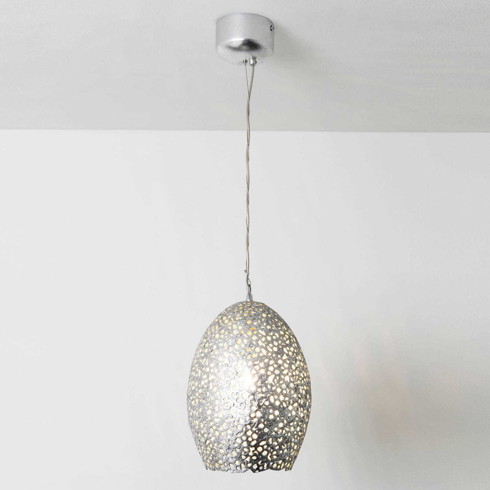 Hanglamp Cavalliere, zilver, Ø 22 cm