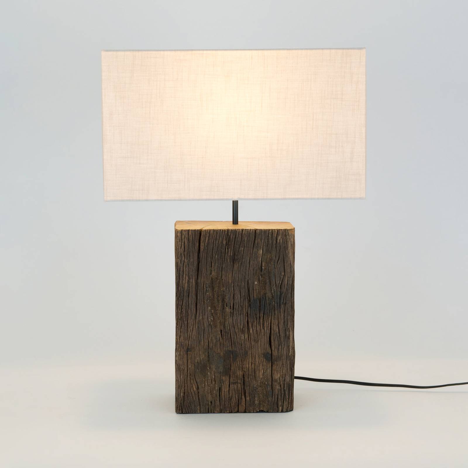 Holländer montecristo asztali lámpa, fa színű/bézs, magasság 59 cm, fa