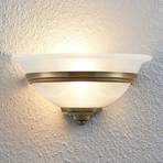 Vegglampe Irimia av glass, antikk messing