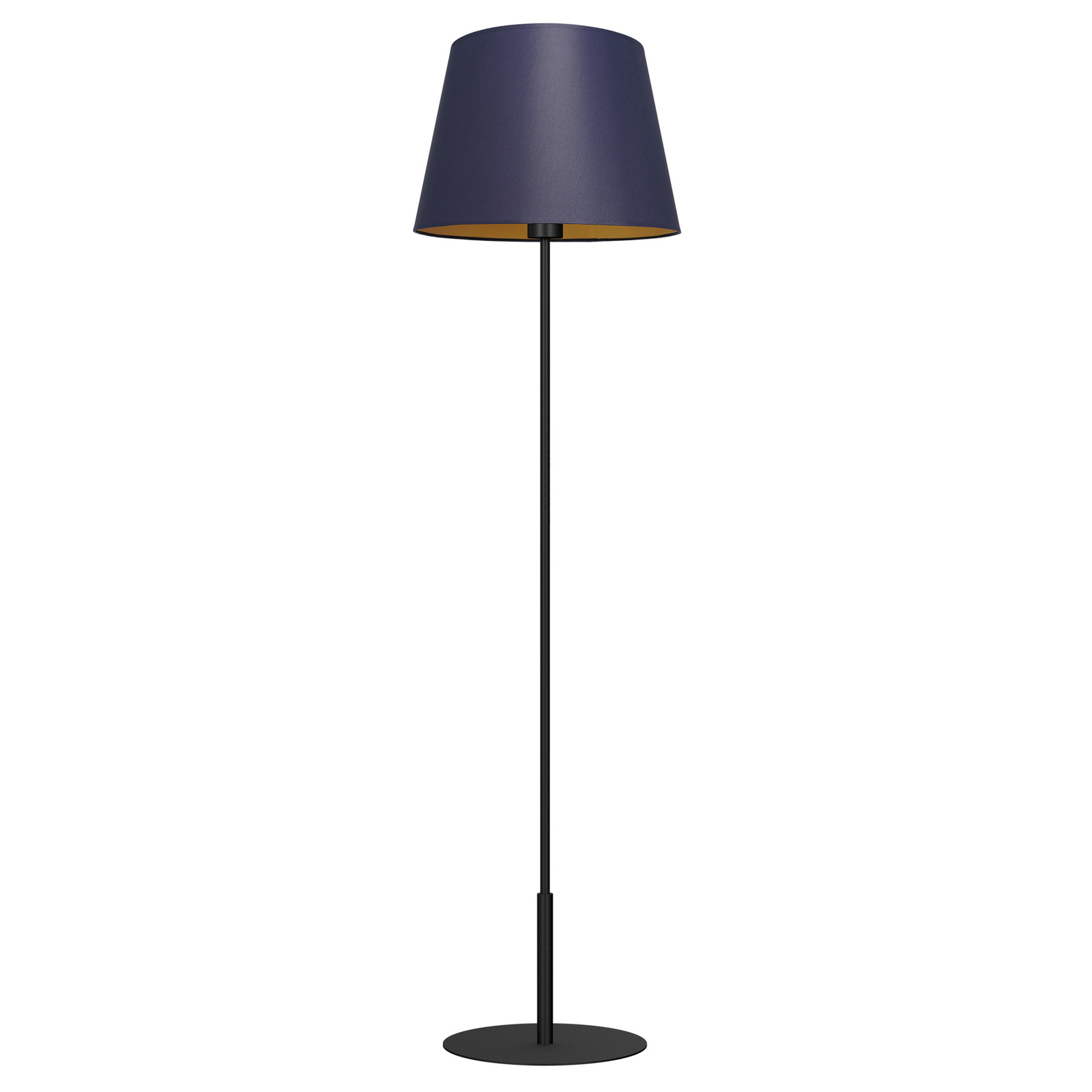 Soho floor lamp, conical, straight, blue/gold