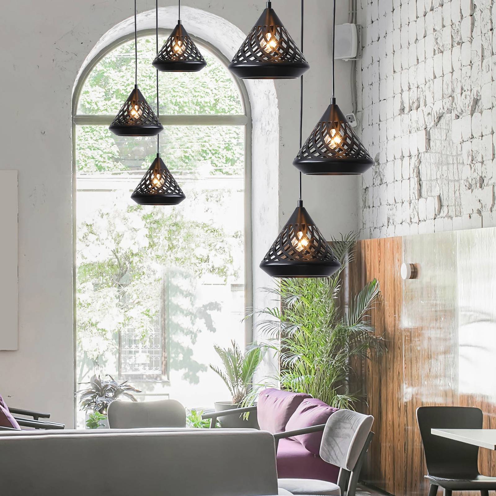 Aluminor Cone lampa wisząca, 3-punktowa