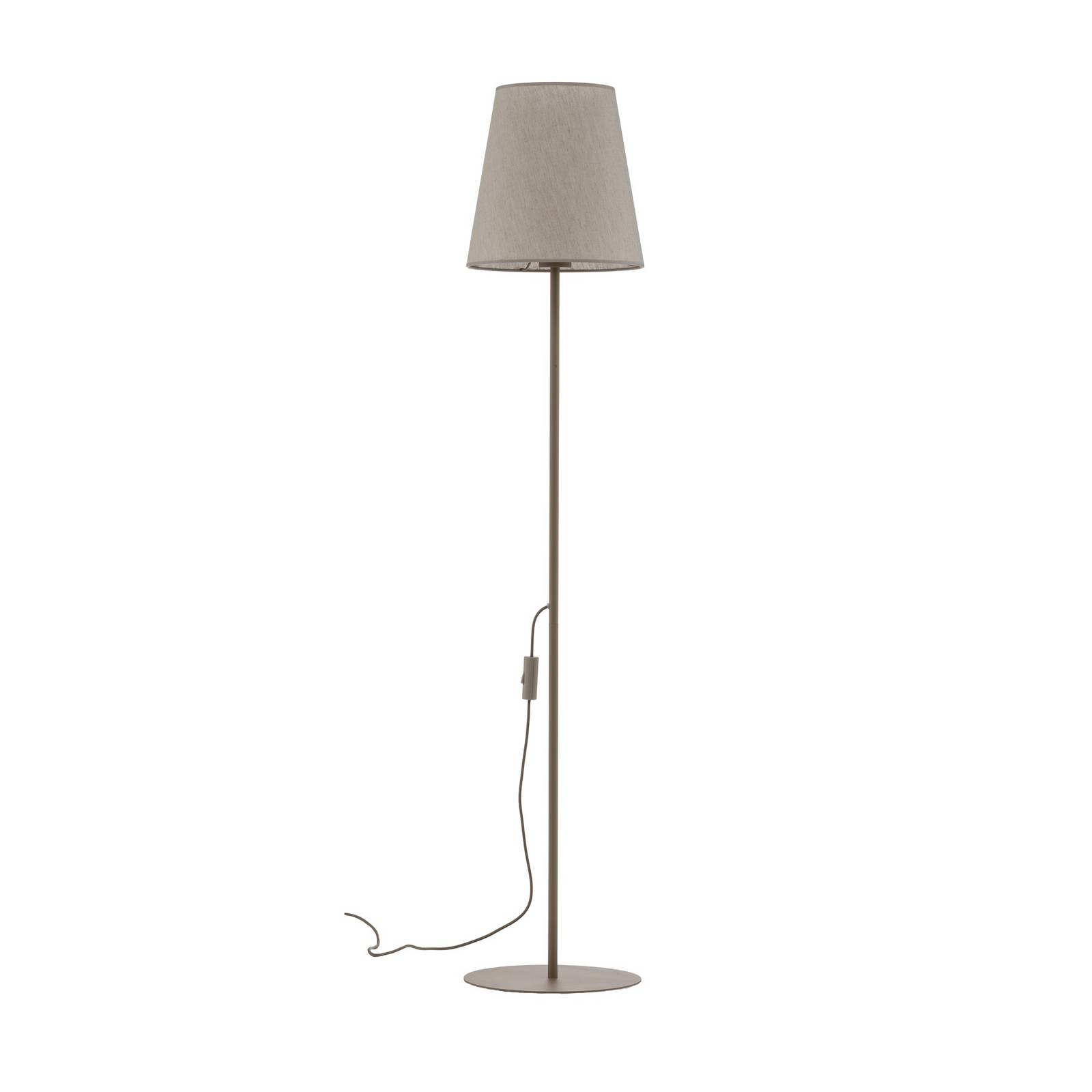 Lampa podłogowa Elizabeth, kolor piaskowy/beżowy, len, wysokość 152 cm, E27