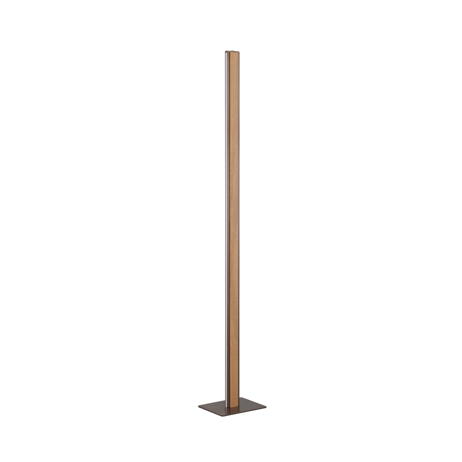 LED-stoječa svetilka Arviso, v barvi lesa, hrast, višina 142 cm, CCT