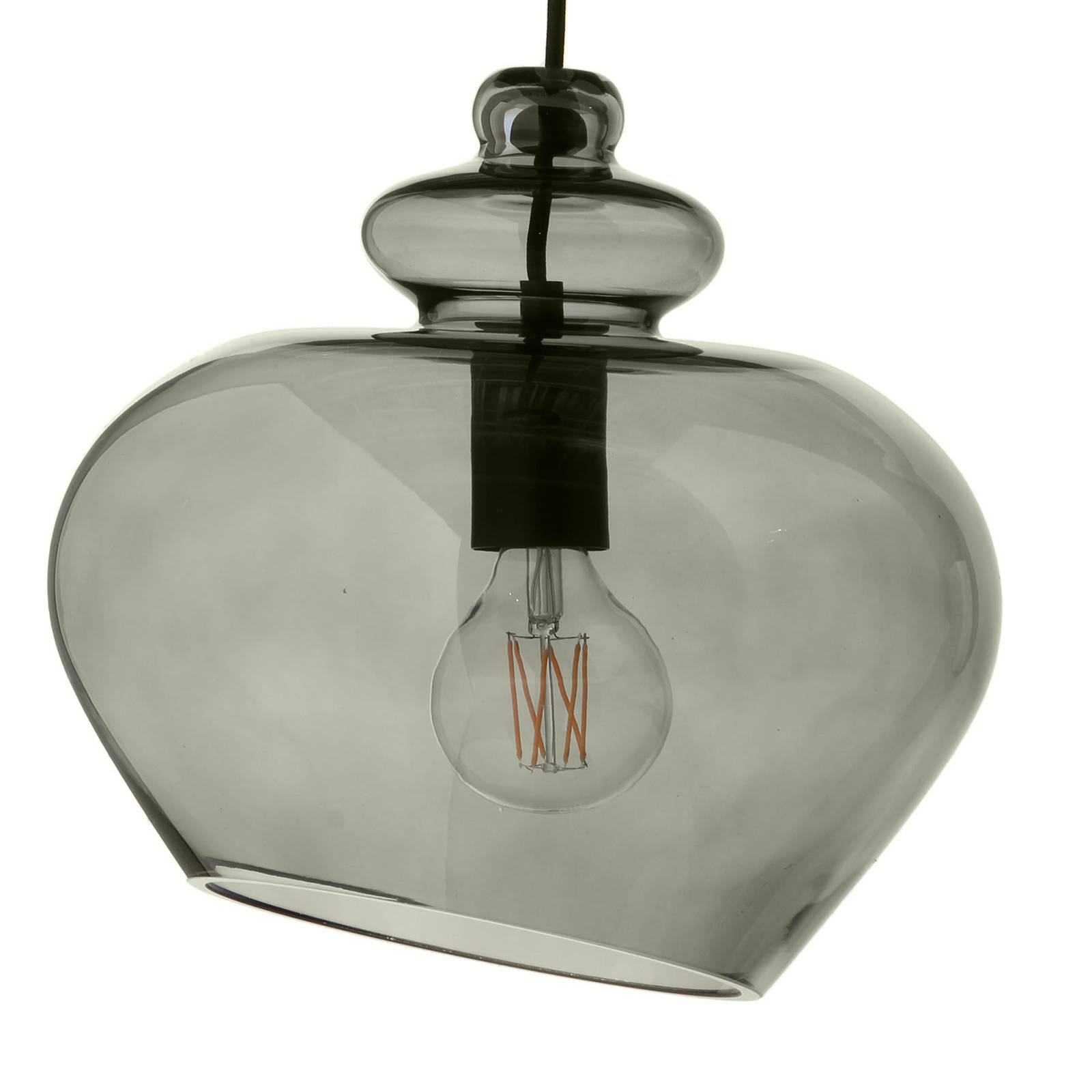 FRANDSEN Grace glashänglampa, Ø 30 cm grön