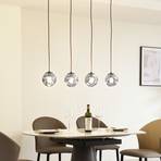 Lindby Valentina hanglamp glas, lineair, 4-lamps