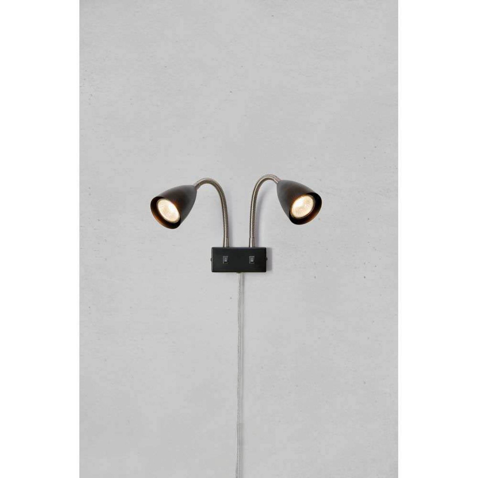 Ciro 2 Wandleuchte Black/Steel  - Markslöjd