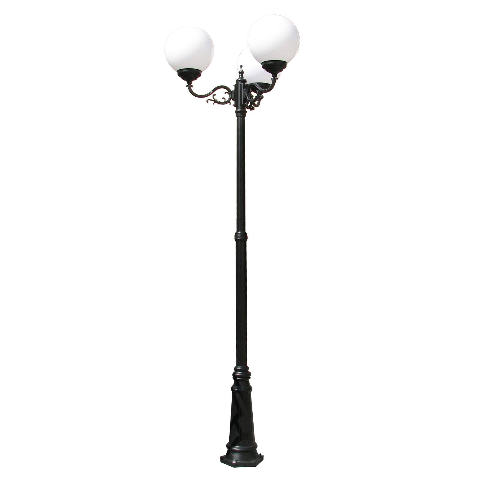 Lampadaire d’extérieur 1144 3 lampes noir/blanc