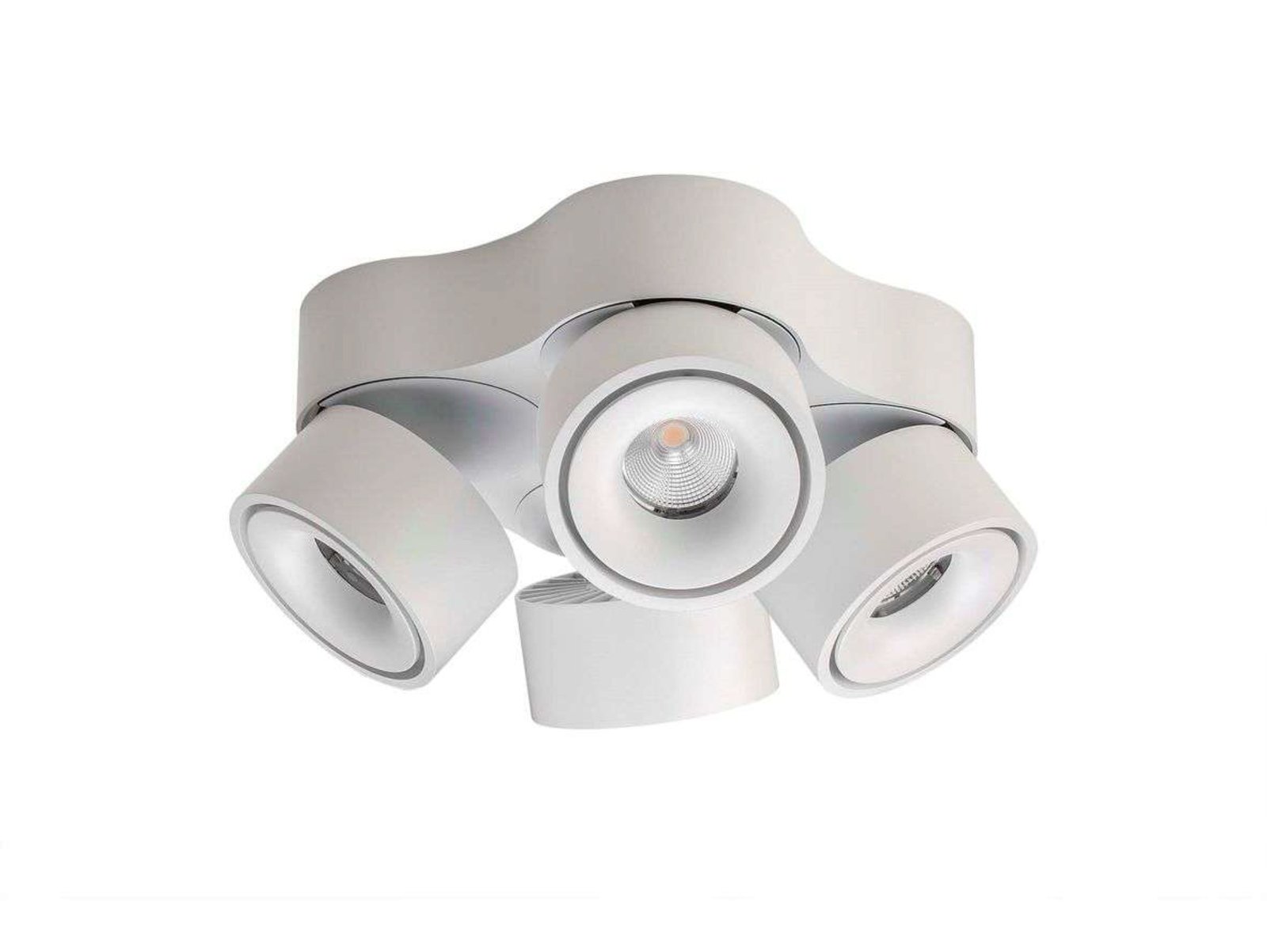 Easy Quattro W4100 LED Plafonieră w/Hole 2700K Alb - Antidark