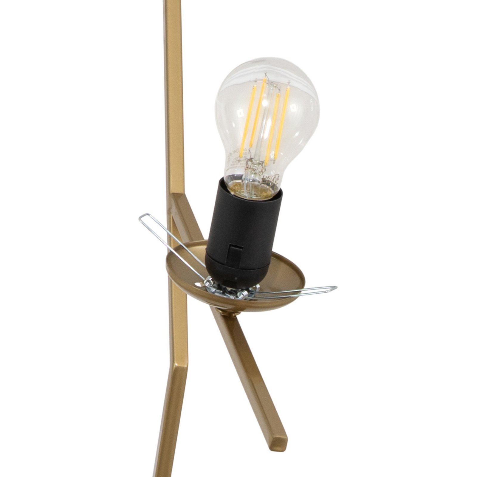 Dolunay pendant light, 43 cm long, 2-bulb, gold-coloured, E27