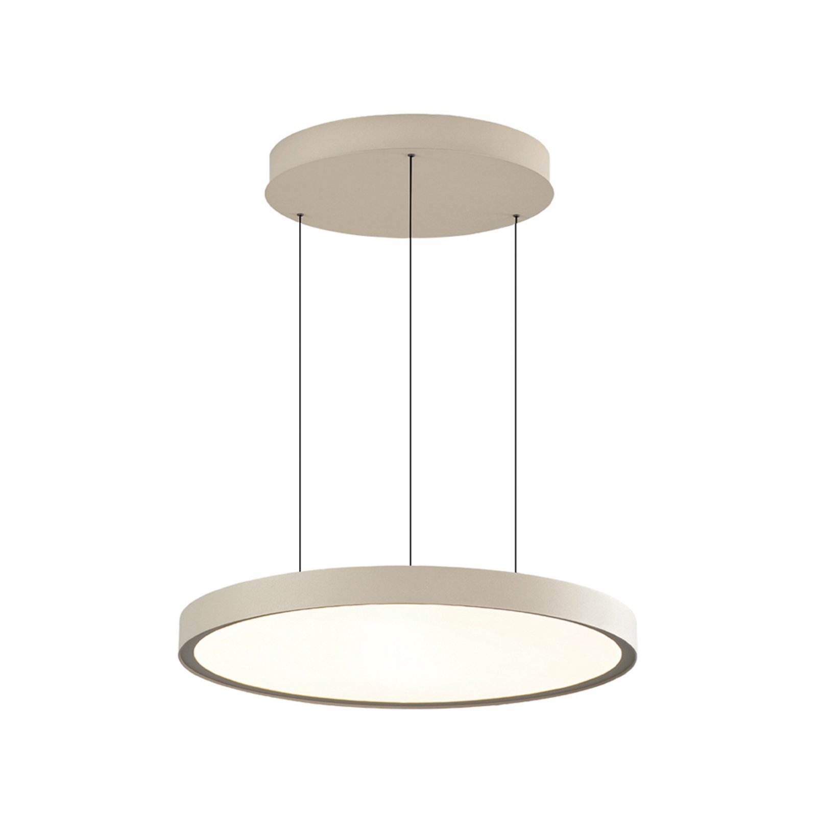 LED hanglamp Denver, Ø 49 cm, beige, metaal LED hanglamp Denver, Ø 49 cm, beige, metaal