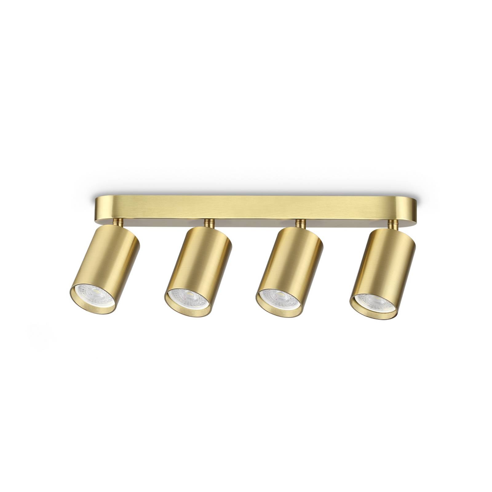 Ideal Lux Deckenstrahler Dynamite Round messing 38 cm 4-flg.