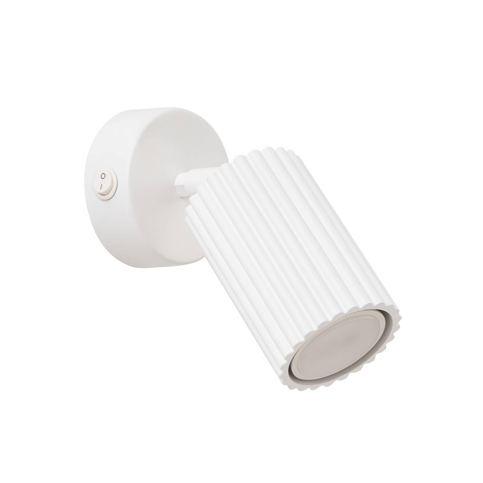 SOLLUX lighting Wandleuchte Innen Wandlampe Aluminium 1 Flammig Mit Schalter 8 x 16 x 16 cm Karbon Weiß
