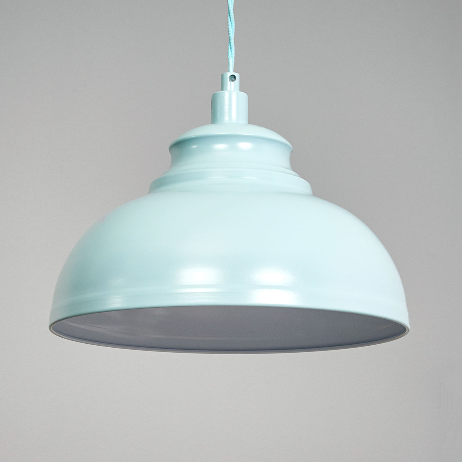 beloning leef ermee bedrijf Isla - een hanglamp in zacht blauw | Lampen24.nl