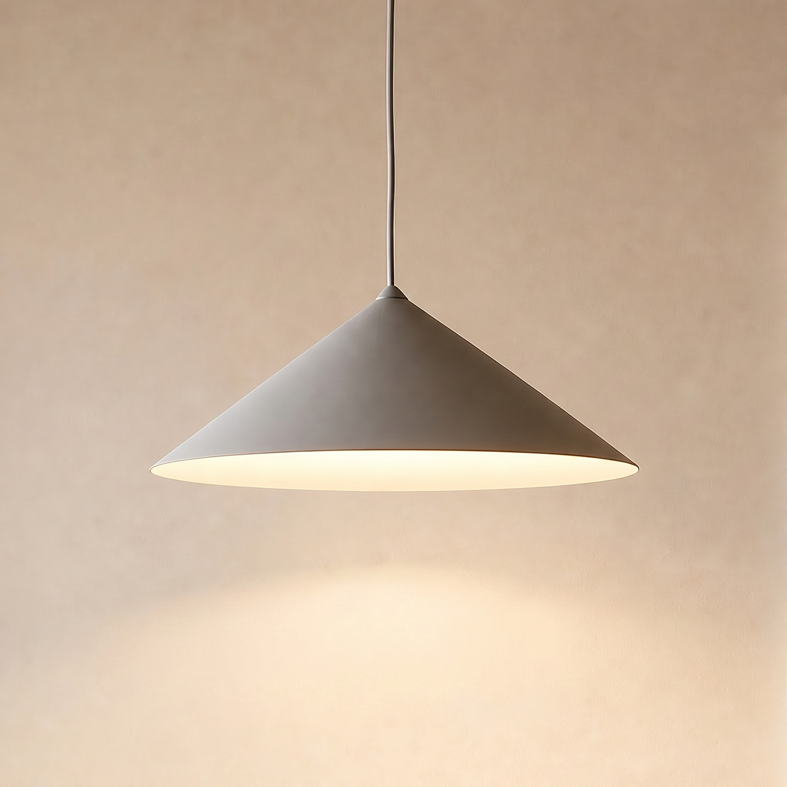 TK Lighting Lampă suspendată Lume L gri-bej metal Ø 40 cm GX53 - Camera de zi / sufragerie - Modern