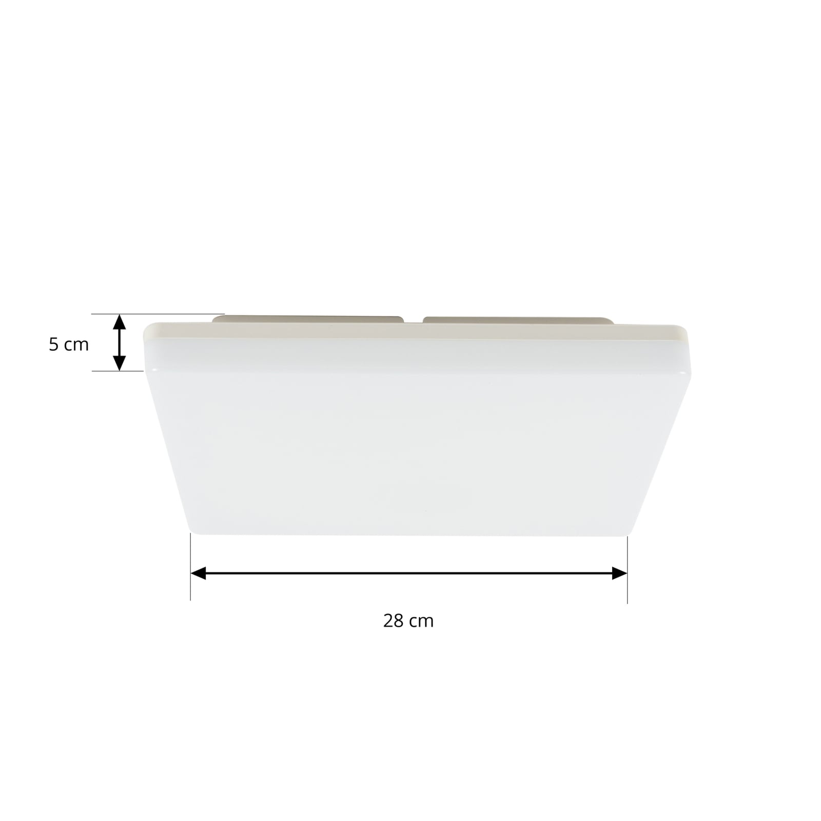 Plafonnier LED Artin, capteur, angulaire, 28 cm - PRIOS