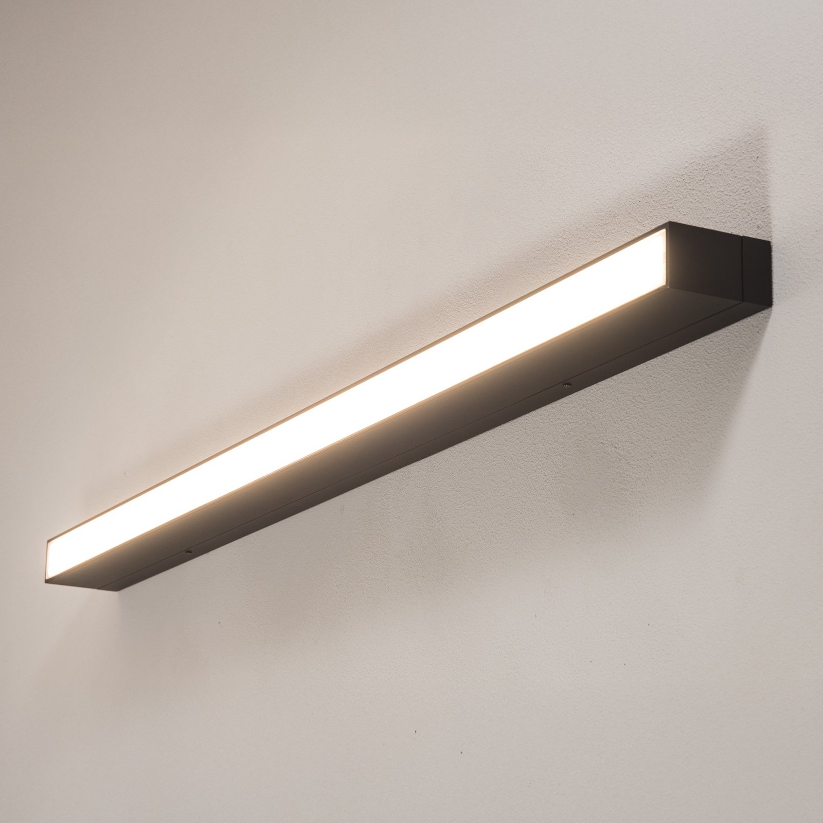 BEGA LED outdoor wall light 24320 K3 DALI graphite, cast aluminium glass