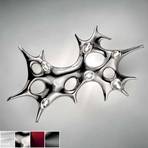 Abstractly shaped wall light Baobab, platinum