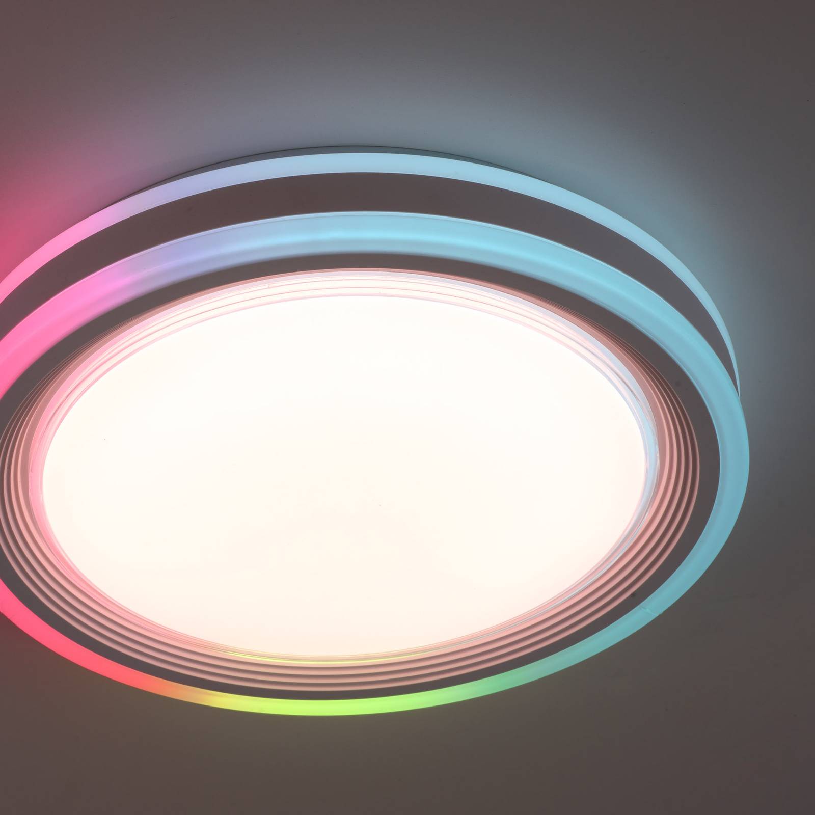 JUST LIGHT. LED stropní svítidlo Spheric, CCT, RGB, Ø 40cm