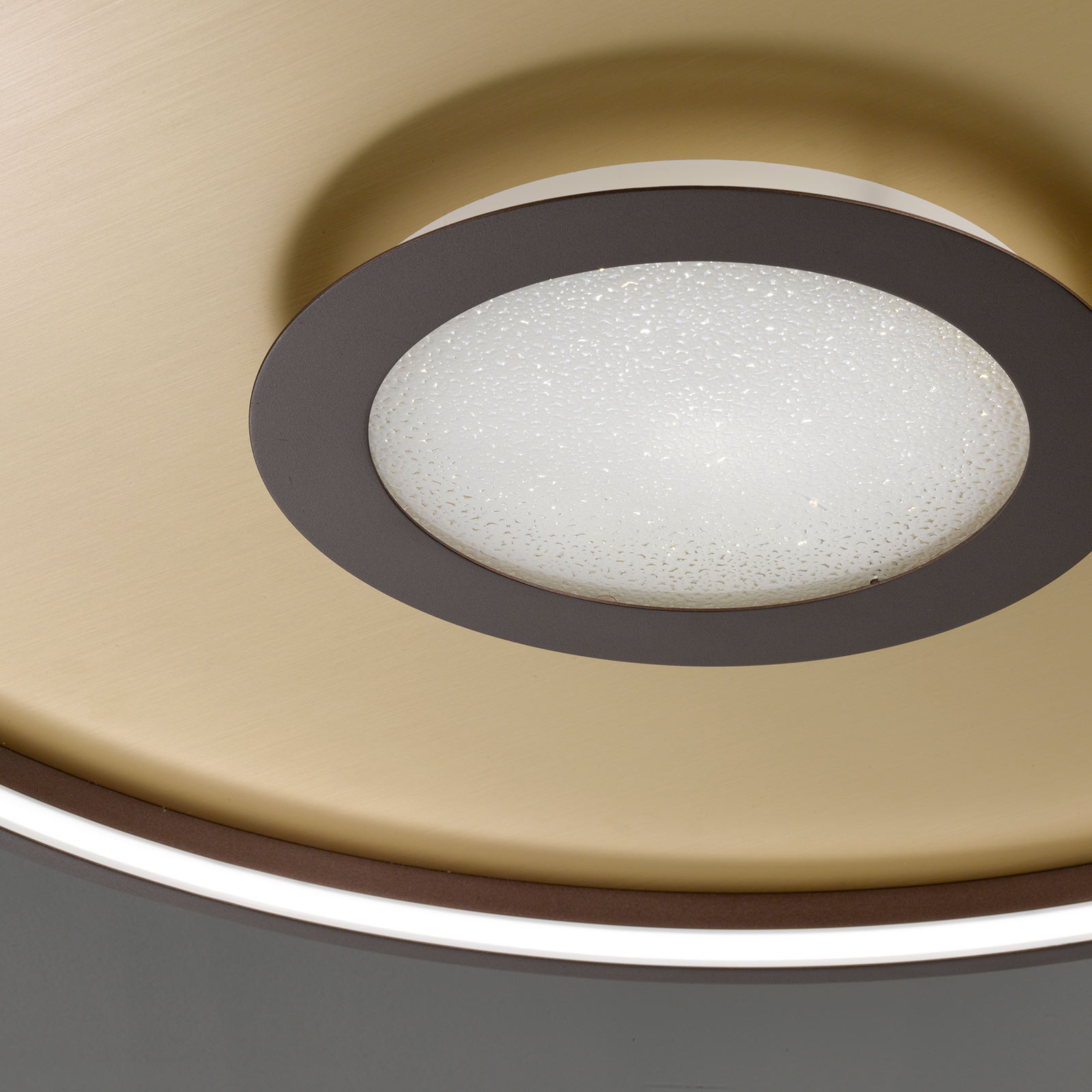 LED-Deckenleuchte Bug rund, rost