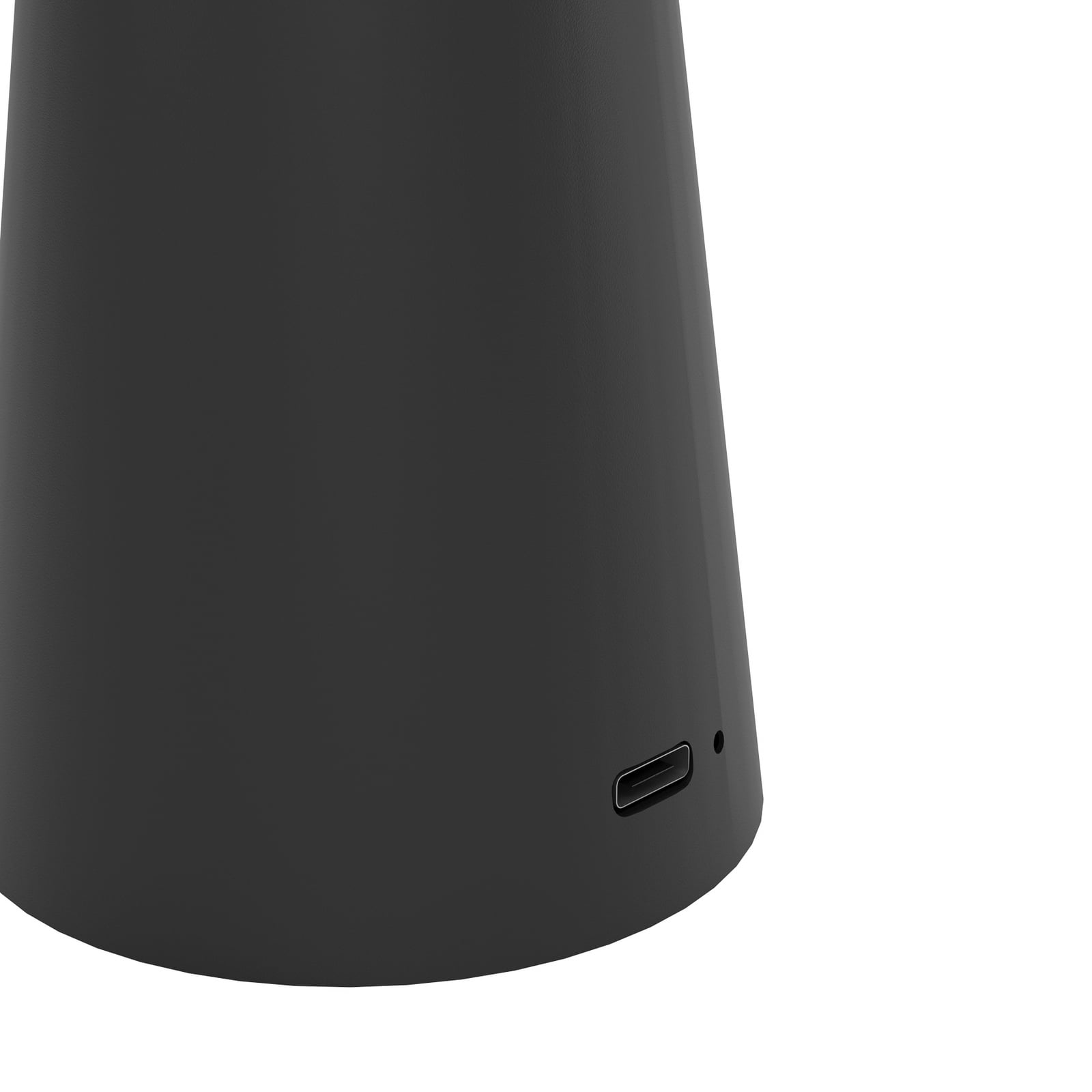 Piccola LED rechargeable light, black, height 28 cm, metal, IP54