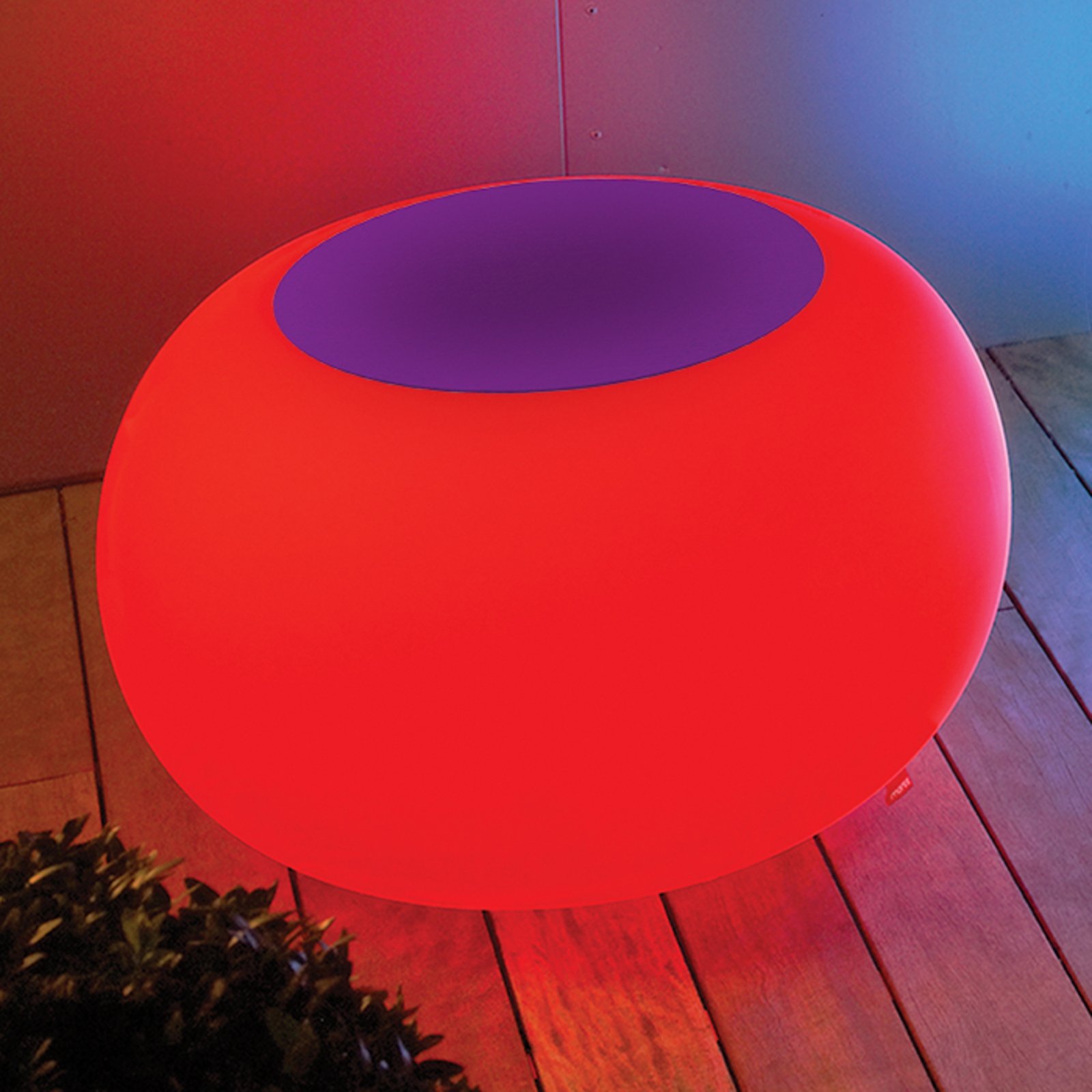 Table BUBBLE, Lumière LED RGB + feutrine violette
