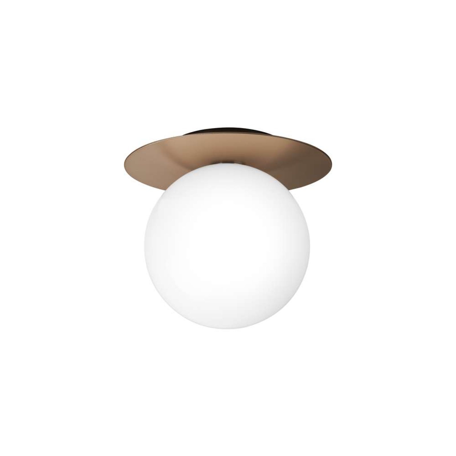 Liila 1 Wall/Ceiling Lamp IP44 Large Dark Bronze/Opal - Nuura