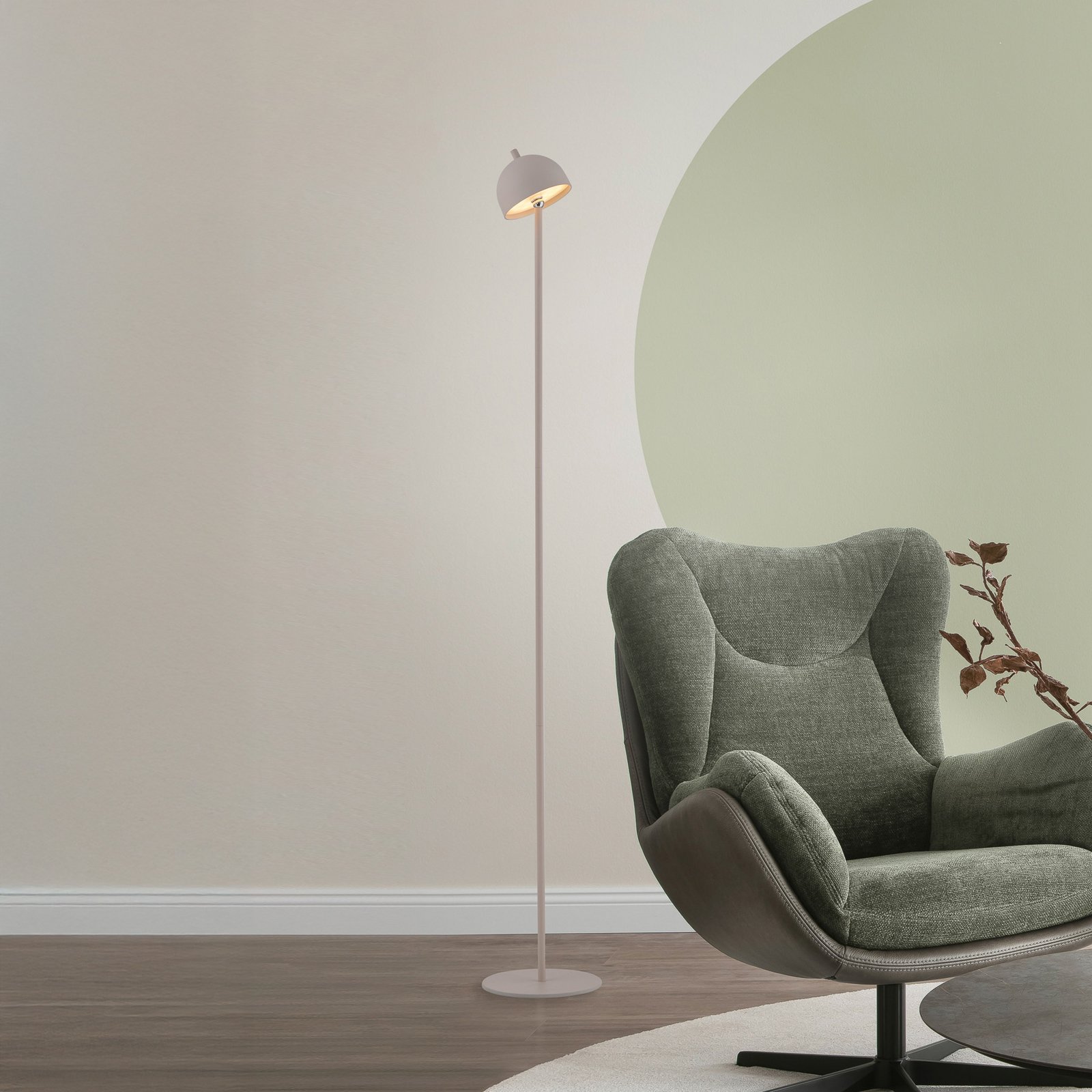 Schöner Wohnen LED-akku-gulvlampe Bellies, sandbrise, IP54